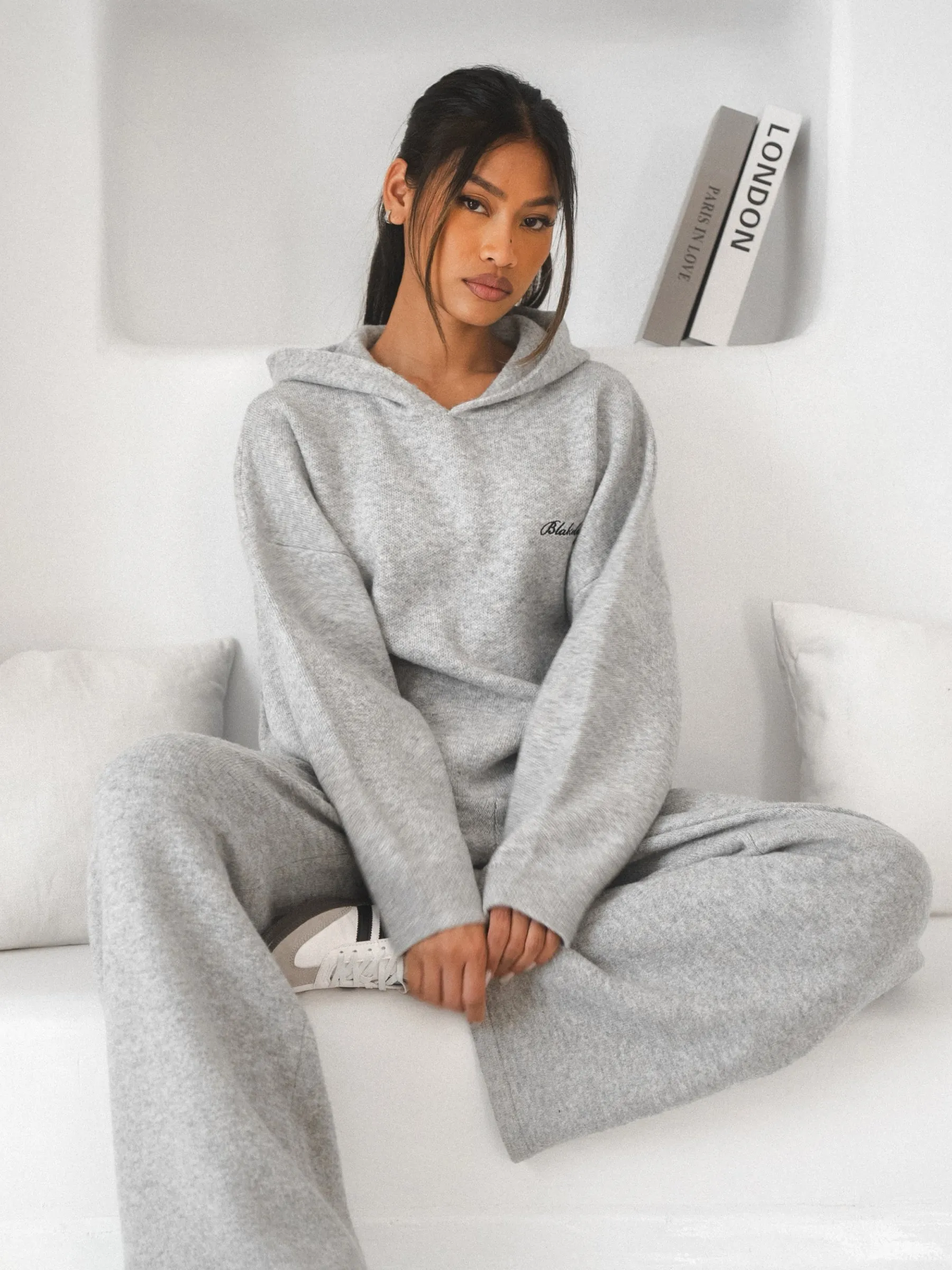 Oversized Knitted Hoodie - Marl Grey sold by Blakely product image thumbnail 2