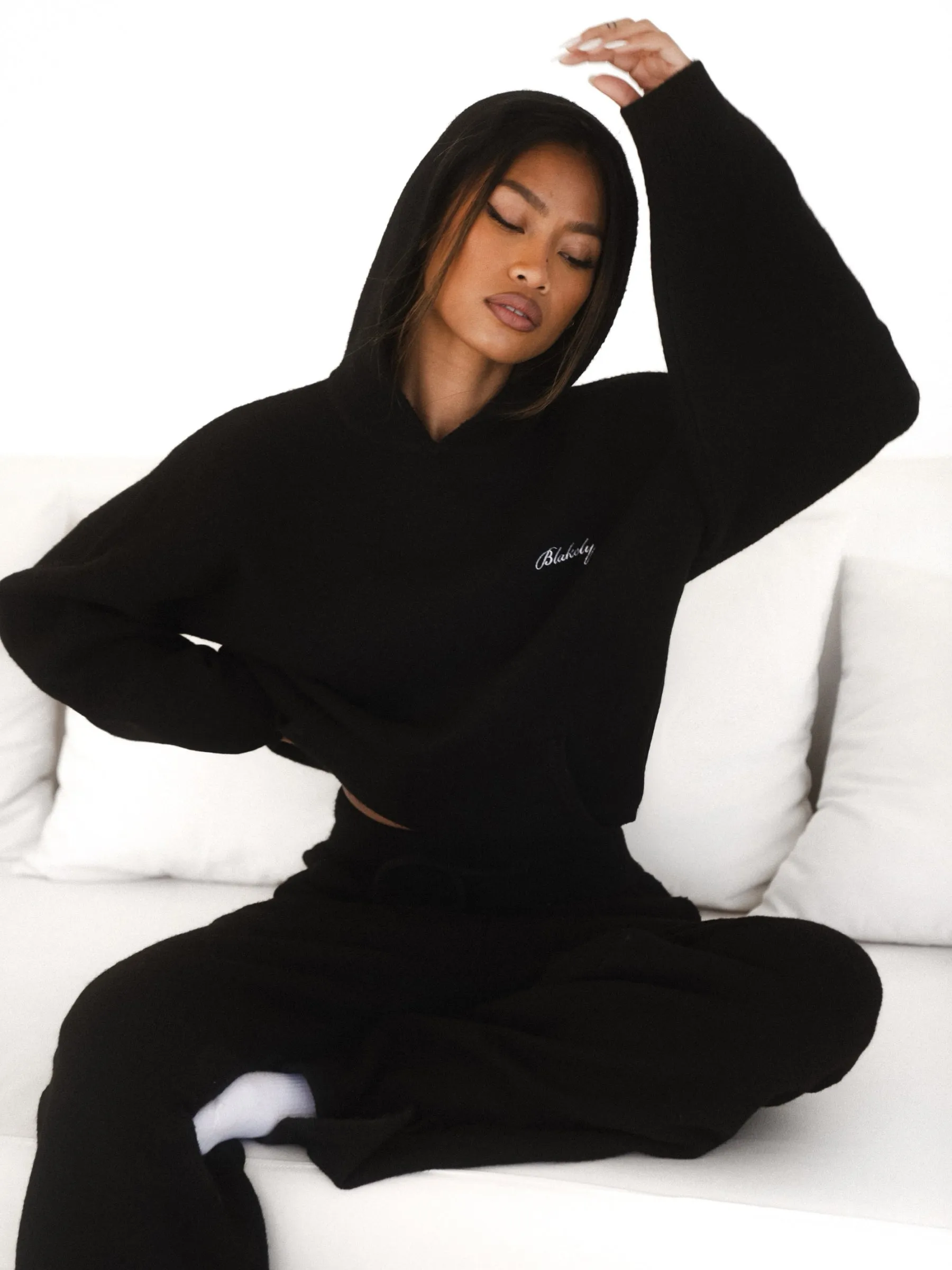 Oversized Knitted Hoodie - Black sold by Blakely product image thumbnail 2