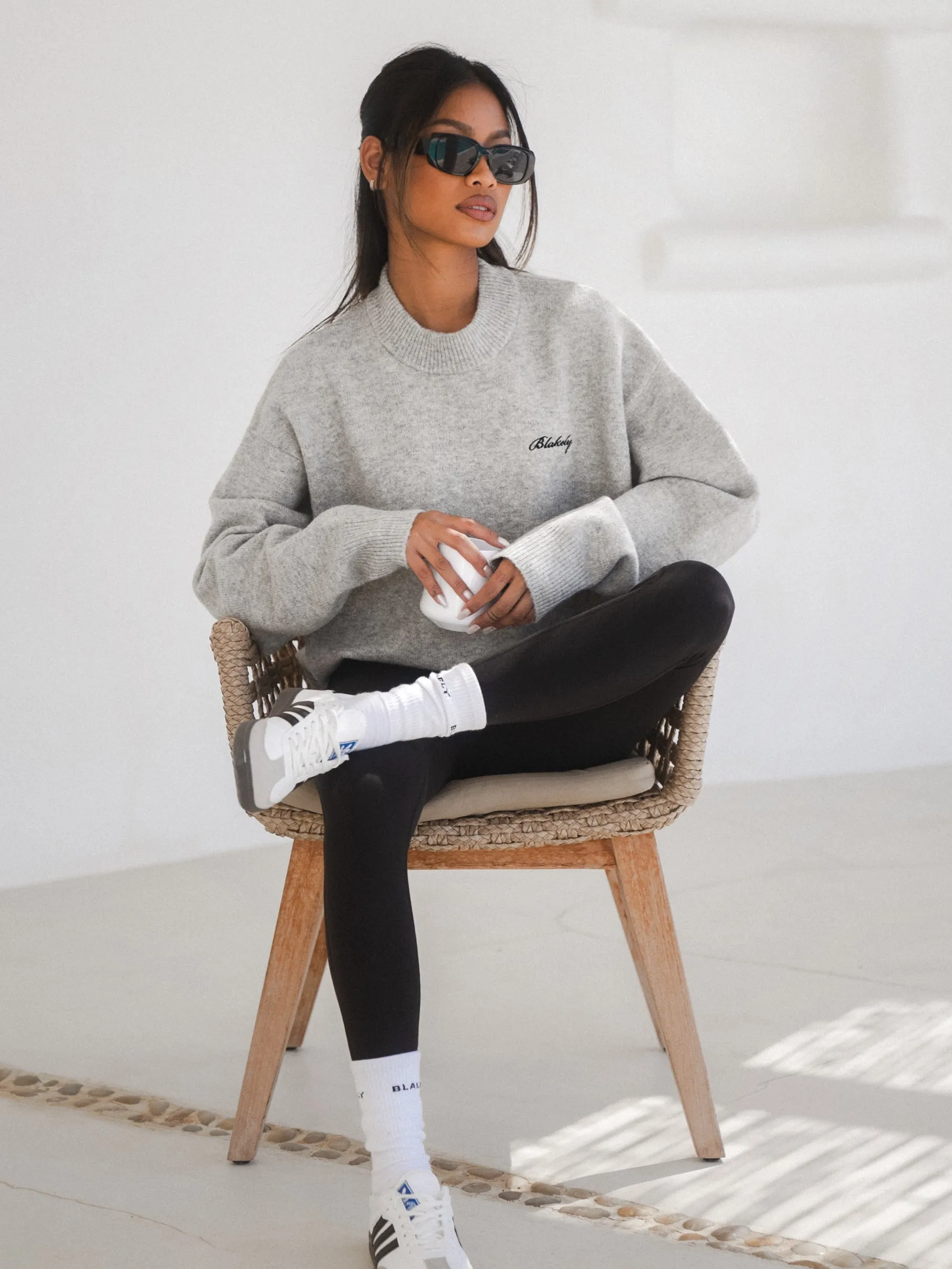 Oversized Knitted Jumper - Marl Grey sold by Blakely product image thumbnail 4