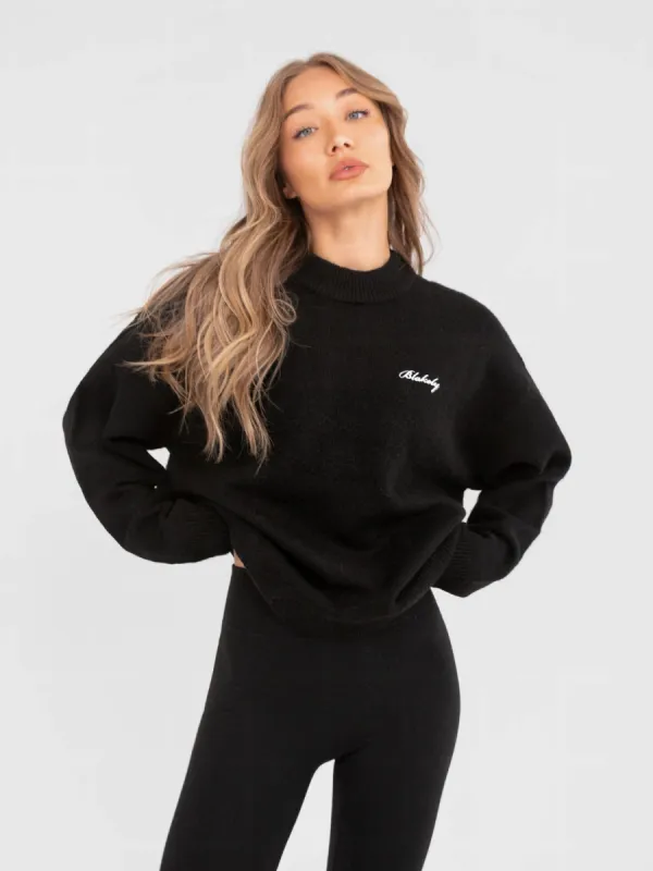 Oversized Knitted Jumper - Black sold by Blakely