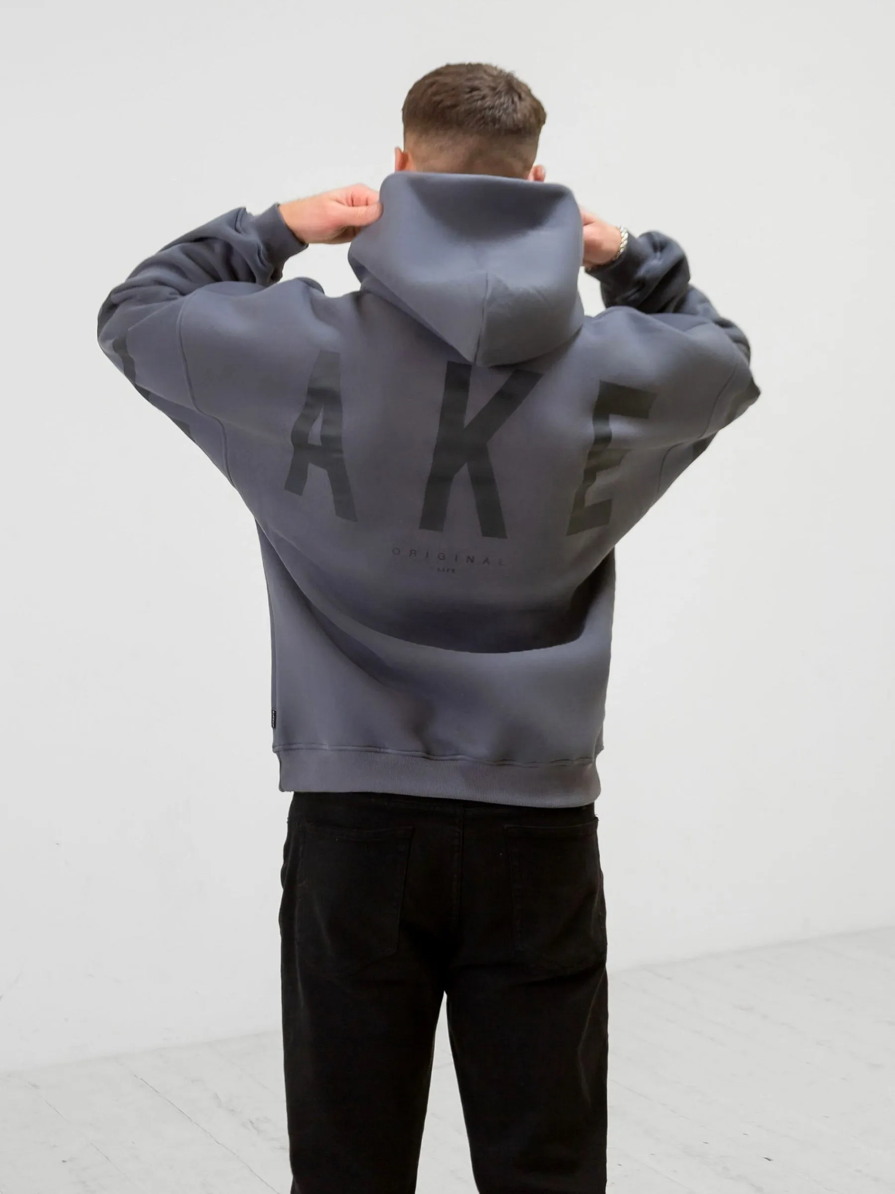 Tonal Idris Oversized Hoodie - Blue sold by Blakely product image thumbnail 4