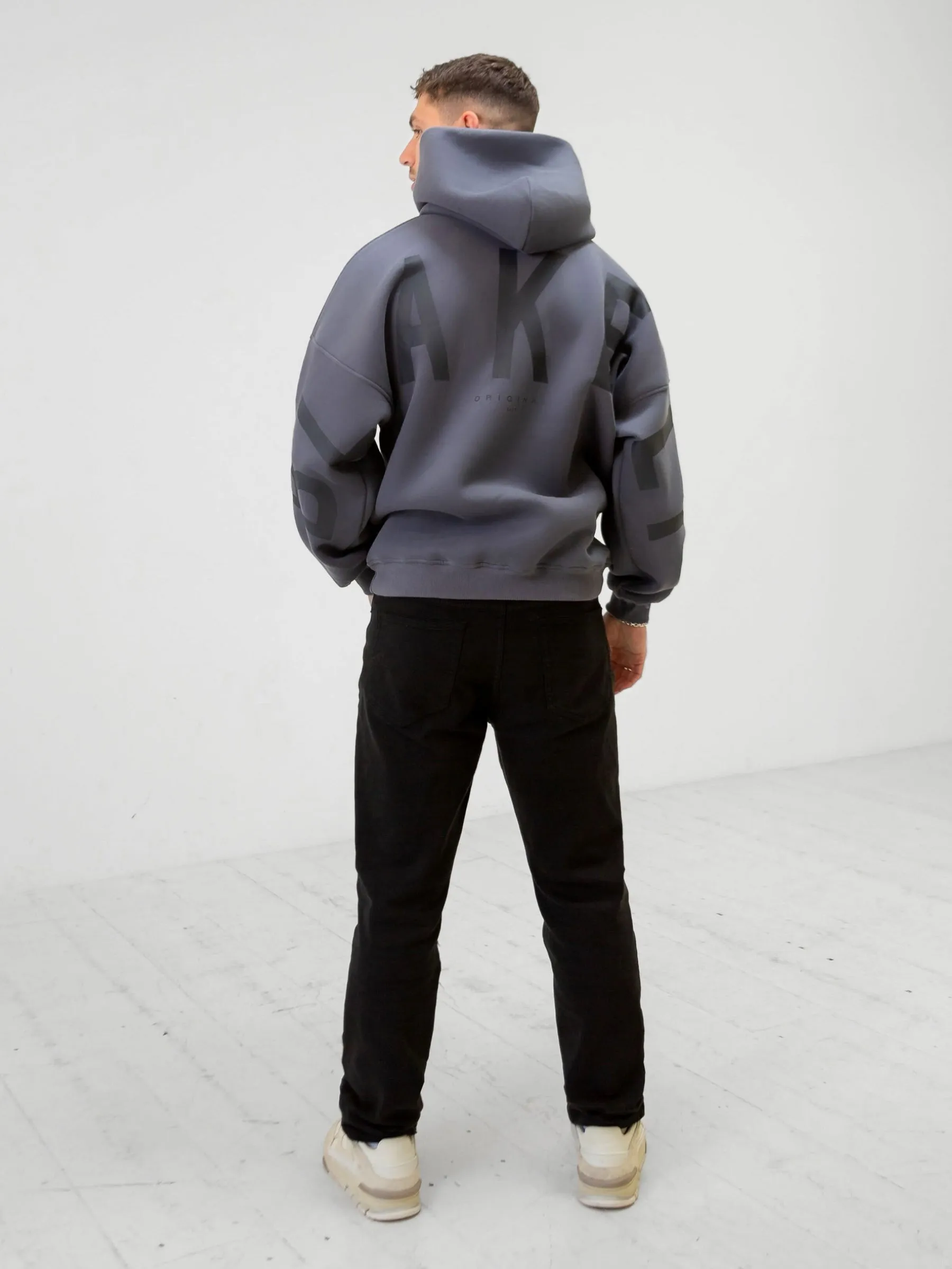 Tonal Idris Oversized Hoodie - Blue sold by Blakely product image thumbnail 3