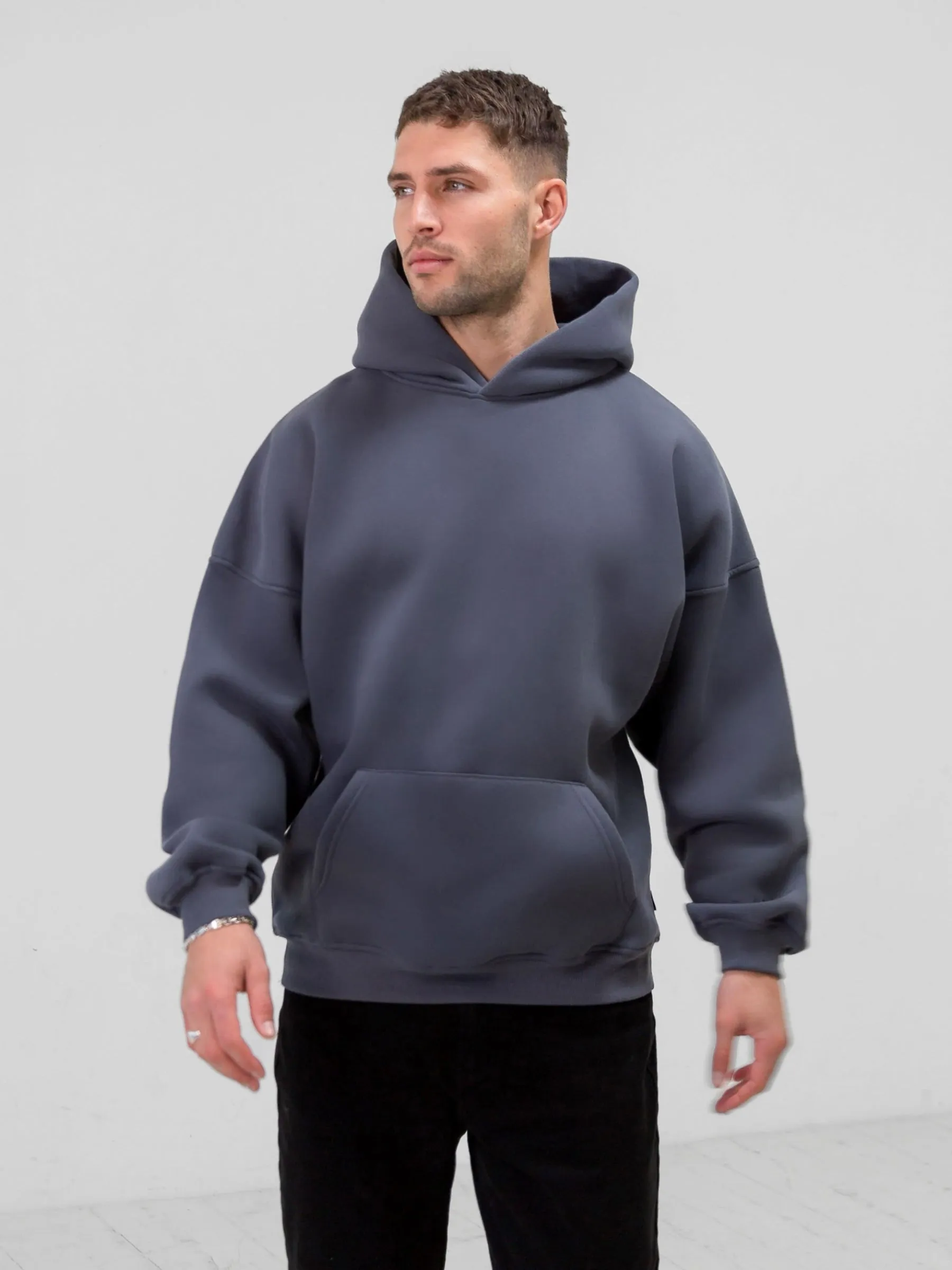 Tonal Idris Oversized Hoodie - Blue sold by Blakely product image thumbnail 2