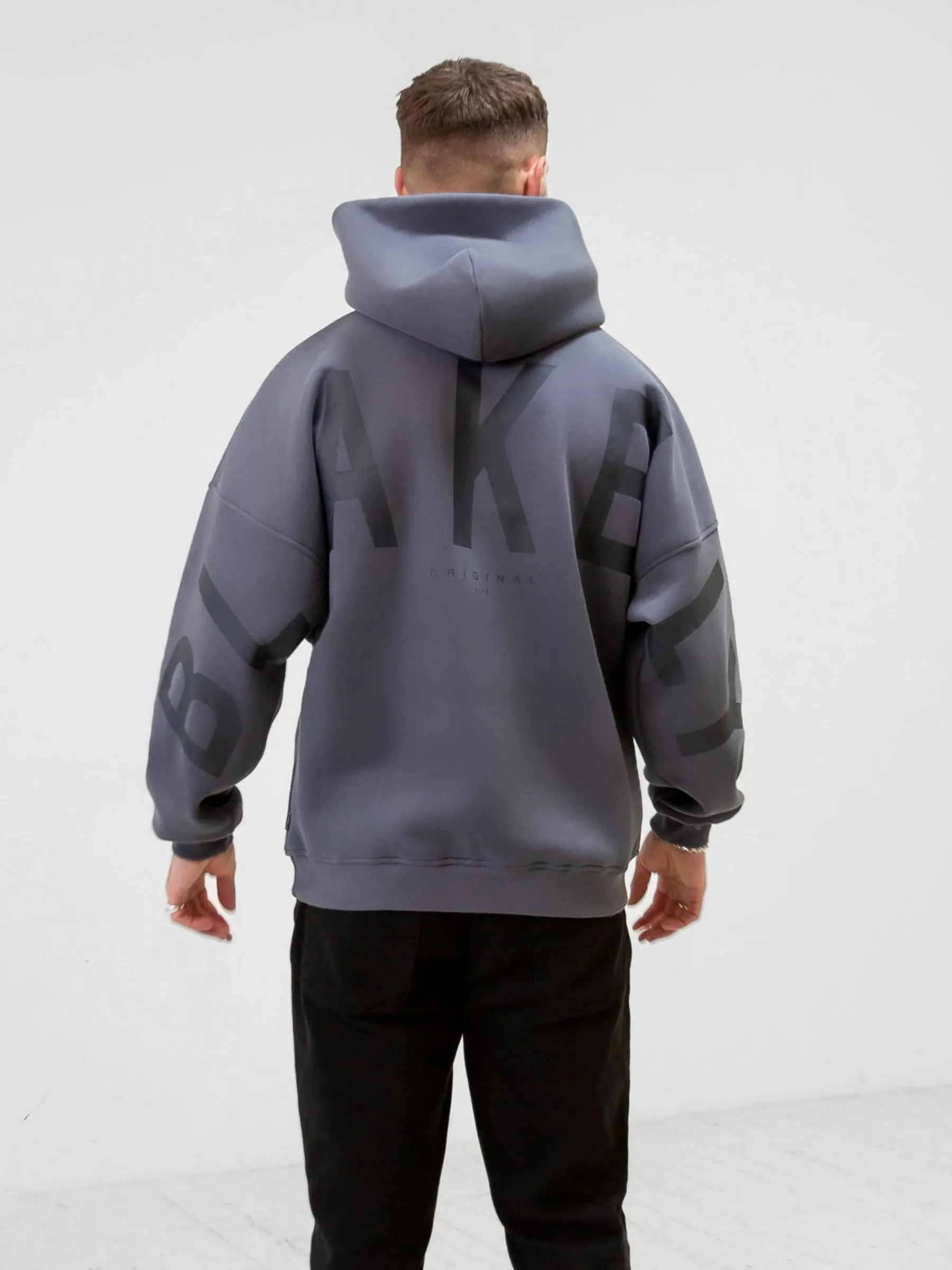 Tonal Idris Oversized Hoodie - Blue sold by Blakely