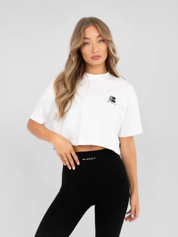 Apex Pro Cropped Tee - White sold by Blakely