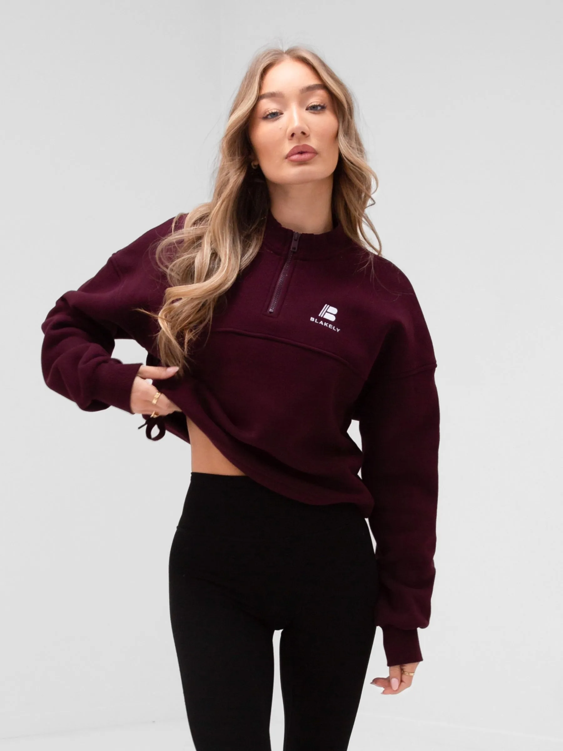 Apex Pro 1/4 Zip Jumper - Deep Burgundy sold by Blakely