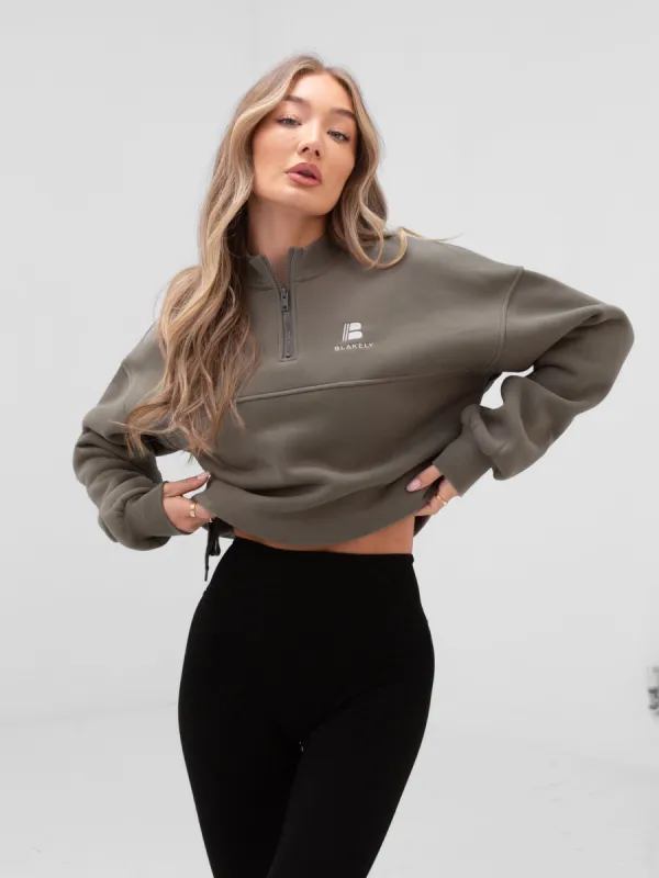 Apex Pro 1/4 Zip Jumper - Safari Green sold by Blakely