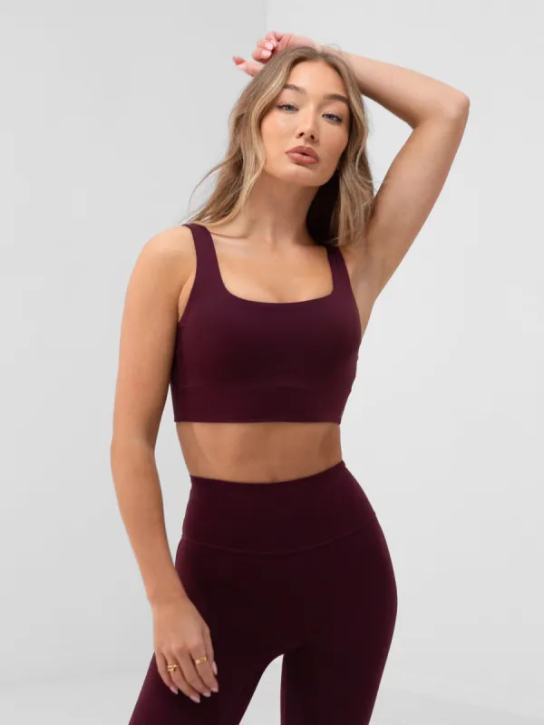 Apex Pro Sports Bra - Deep Burgundy sold by Blakely