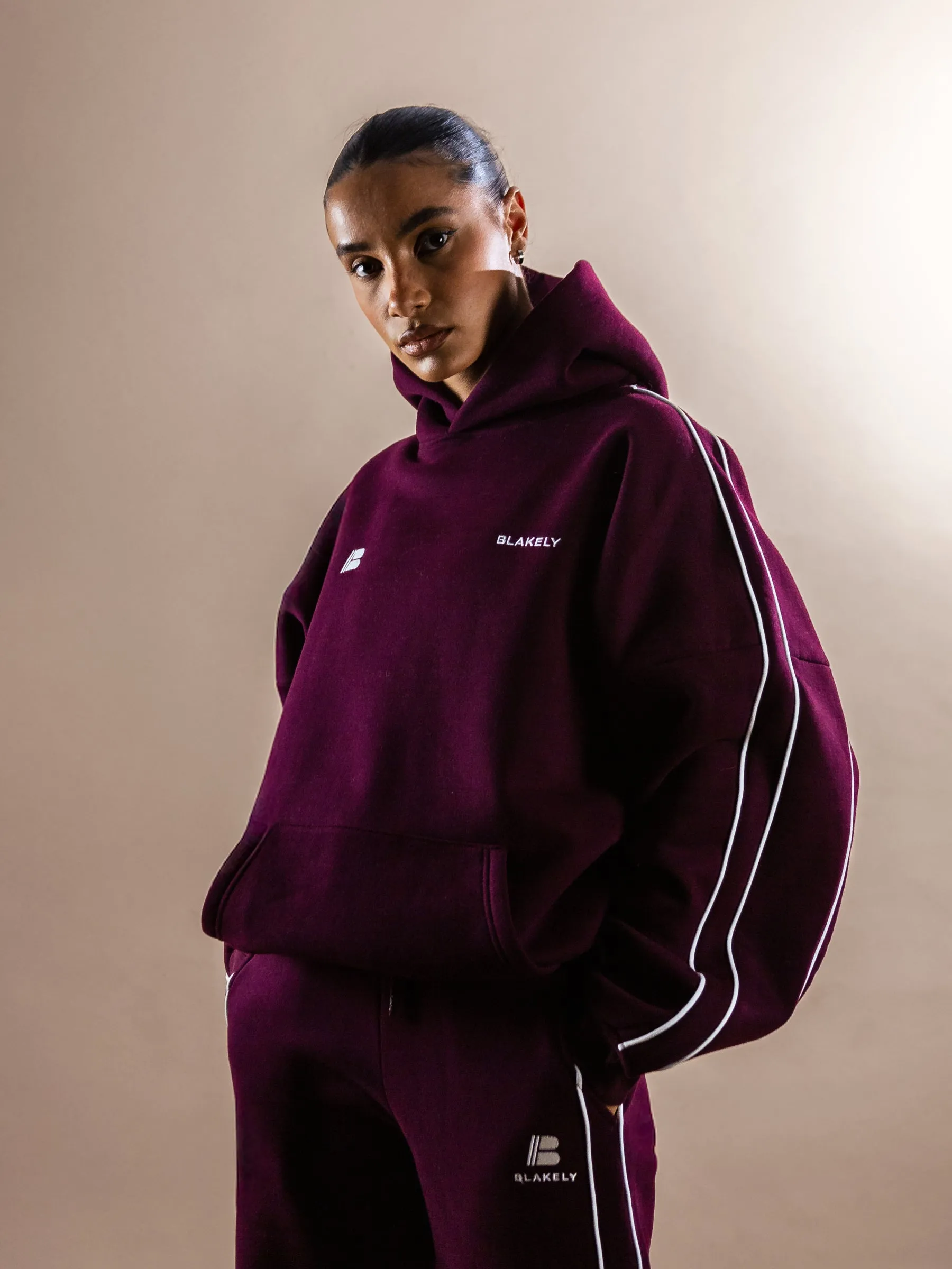 Apex Pro Oversized Hoodie - Deep Burgundy sold by Blakely product image thumbnail 3