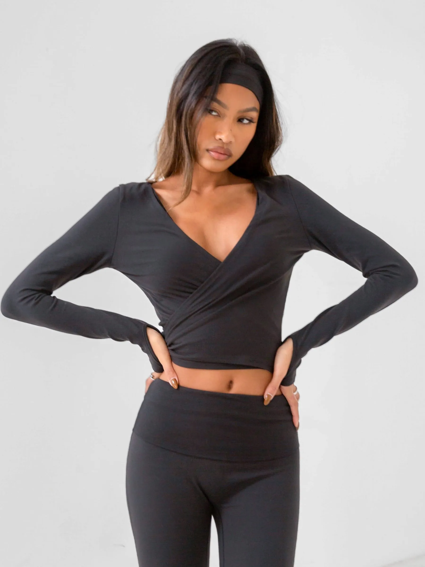 Reform Wrap Top - Black sold by Blakely