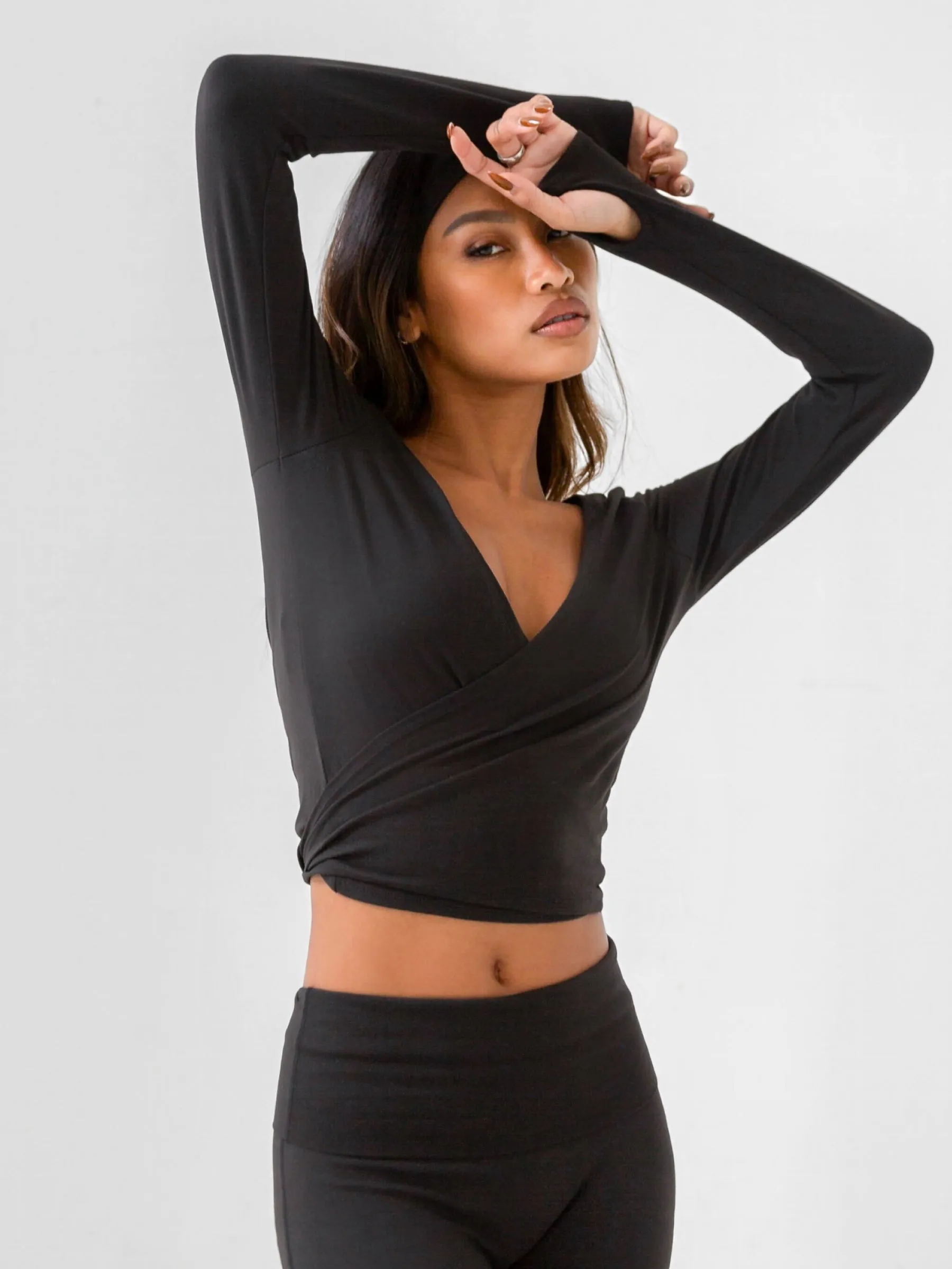 Reform Wrap Top - Black sold by Blakely product image thumbnail 2