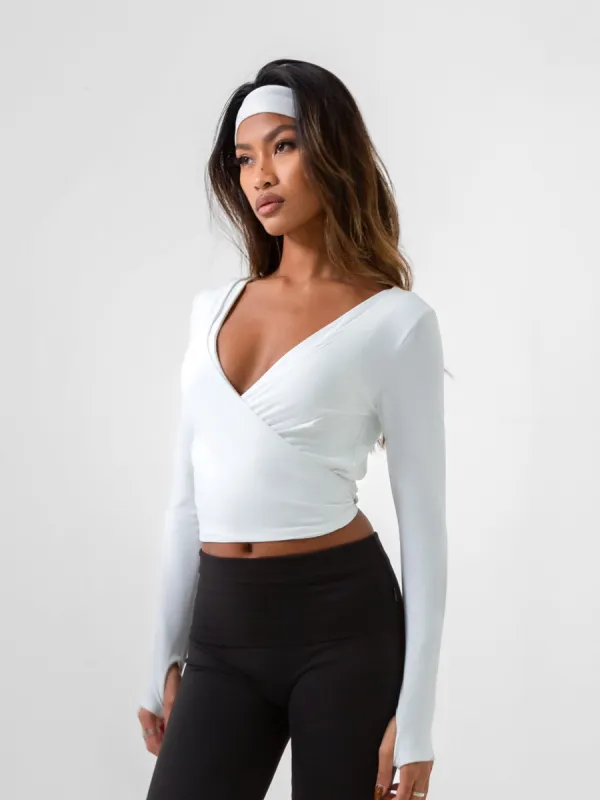 Reform Wrap Top - White sold by Blakely