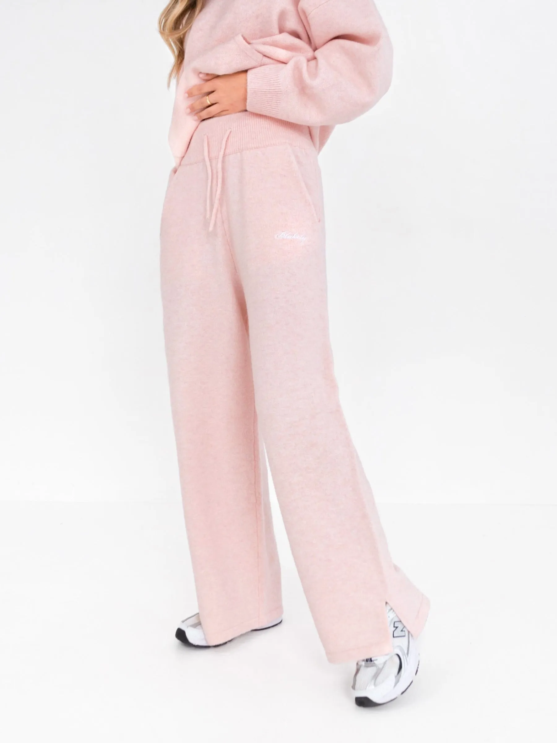 Knitted Wide Leg Sweatpants - Marshmallow Pink sold by Blakely product image thumbnail 3