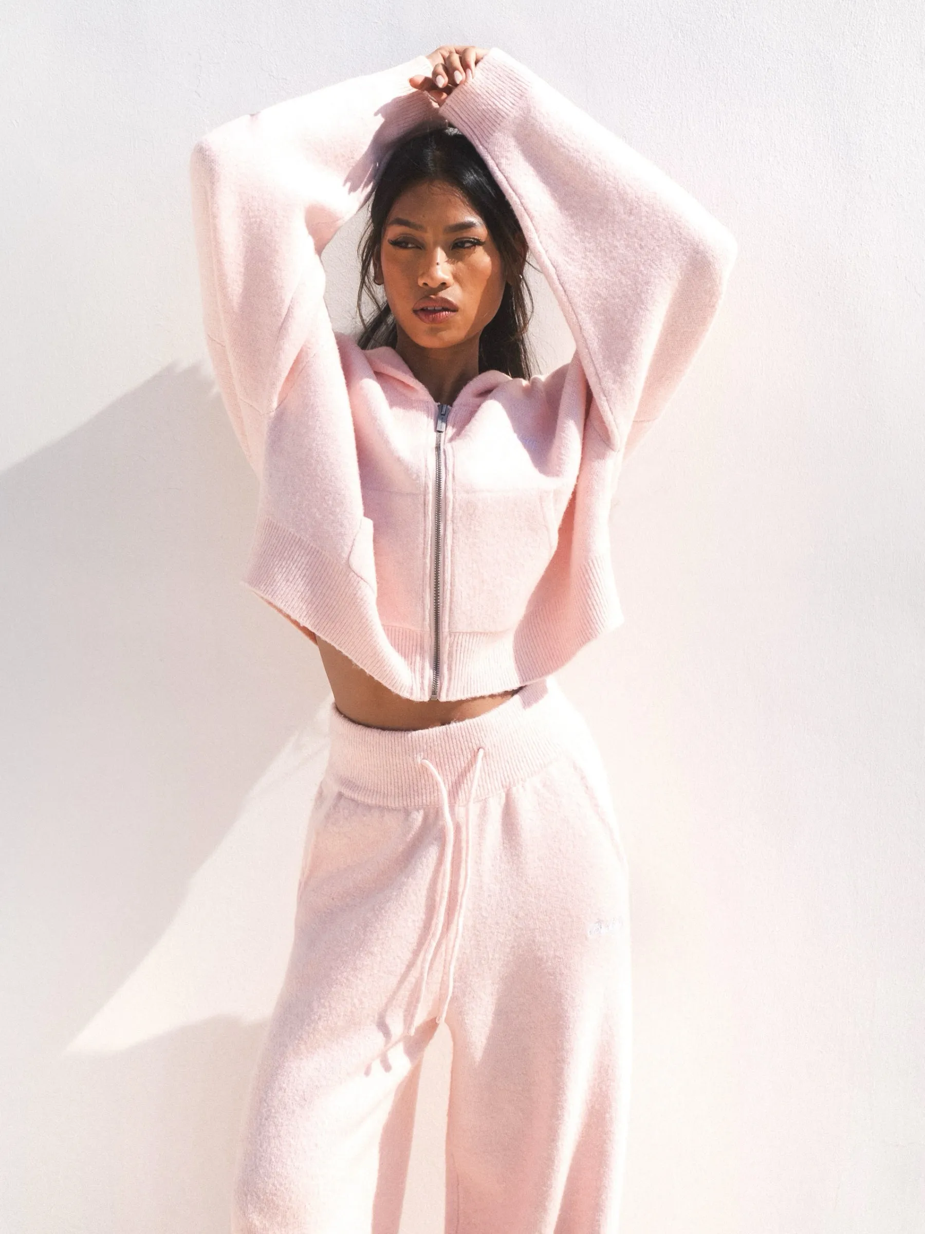 Knitted Wide Leg Sweatpants - Marshmallow Pink sold by Blakely product image thumbnail 4