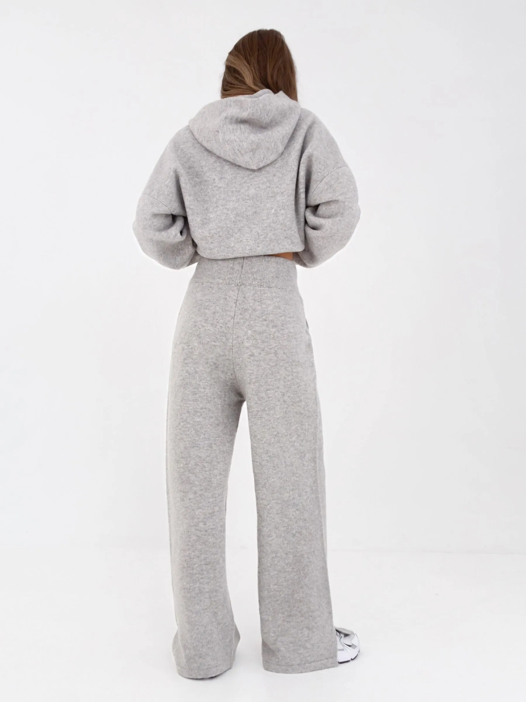 Knitted Wide Leg Sweatpants - Marl Grey sold by Blakely product image thumbnail 4