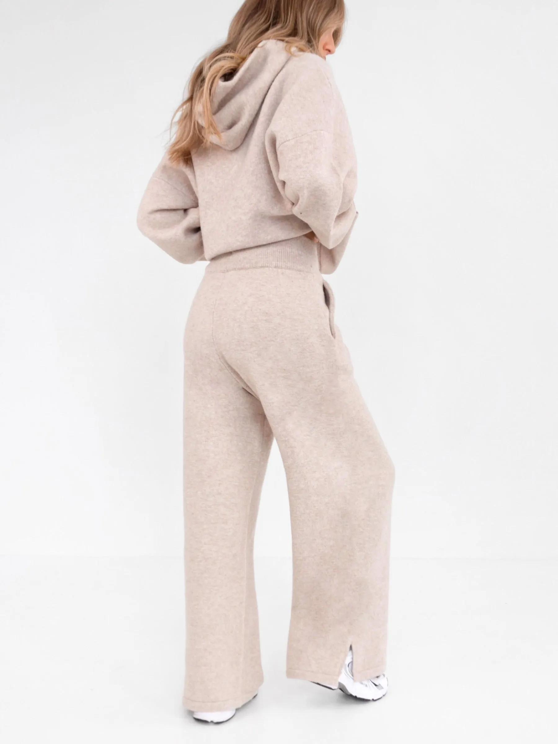 Knitted Wide Leg Sweatpants - Toasted Taupe sold by Blakely product image thumbnail 4