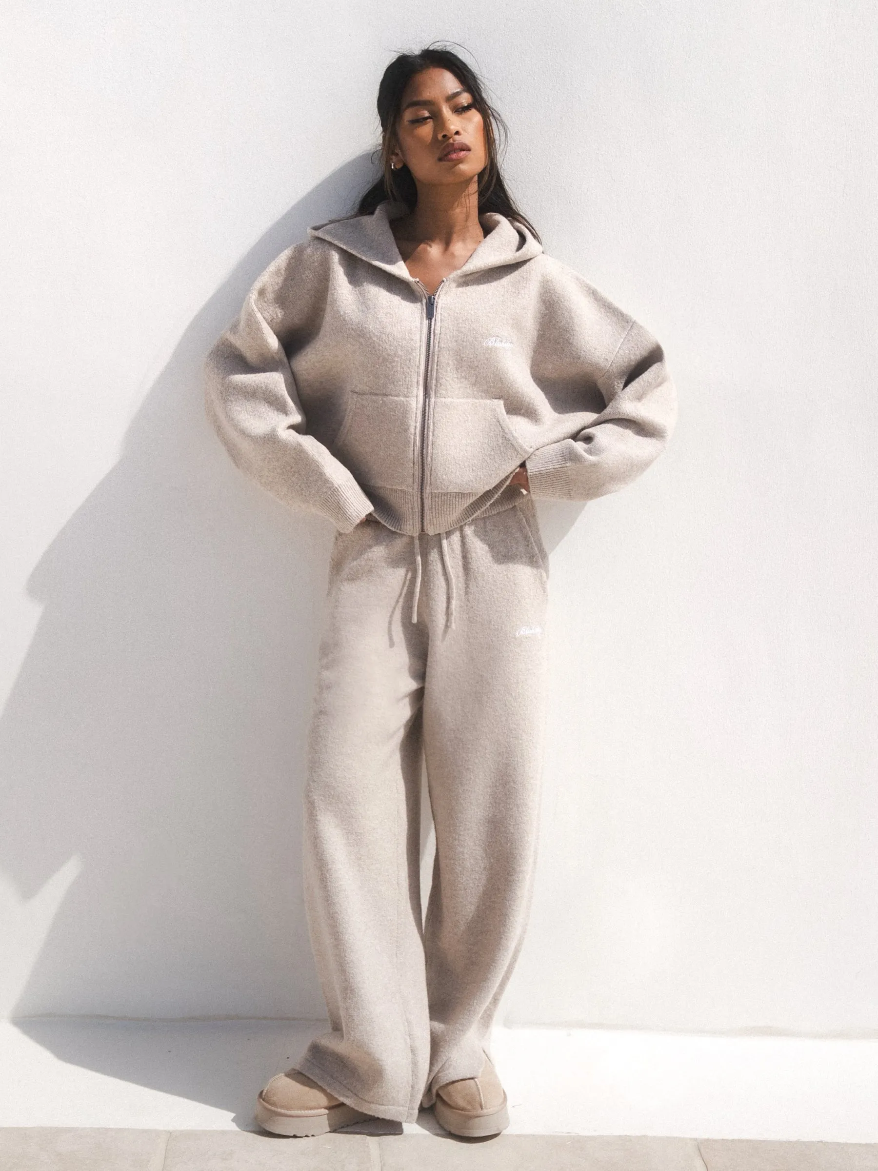 Knitted Wide Leg Sweatpants - Toasted Taupe sold by Blakely product image thumbnail 2