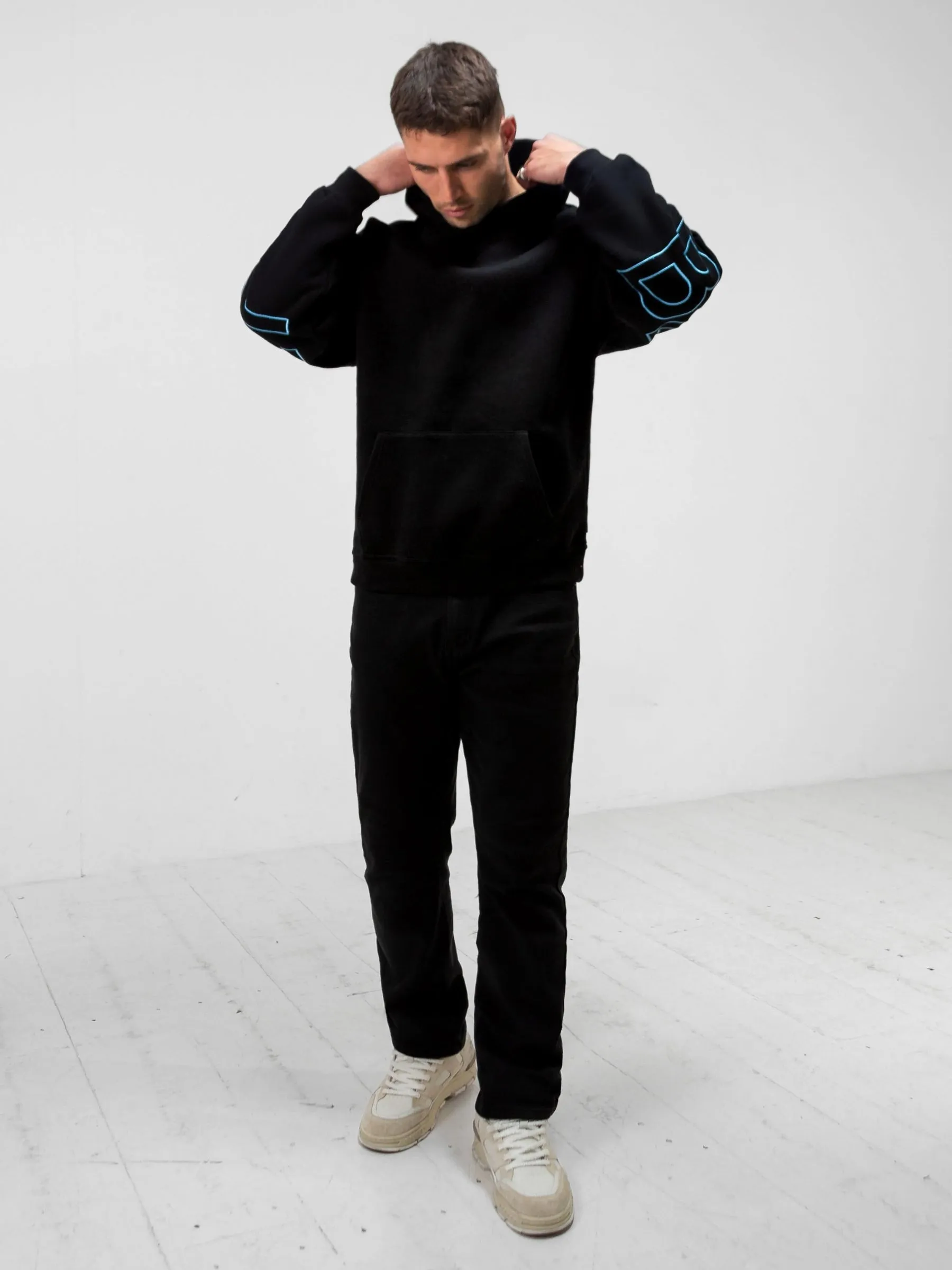 Embroidered Idris Oversized Hoodie - Electric Blue sold by Blakely product image thumbnail 5
