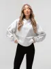 Embroidered Isabel Oversized Hoodie - Ultraviolet sold by Blakely