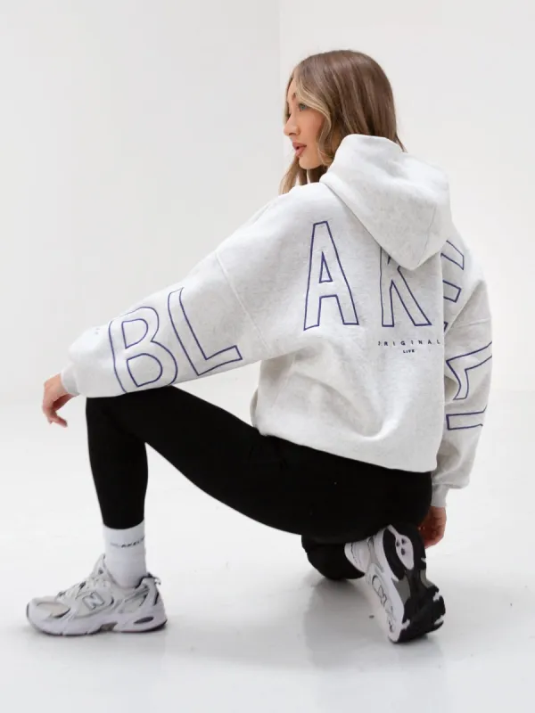 Embroidered Isabel Oversized Hoodie - Ultraviolet sold by Blakely