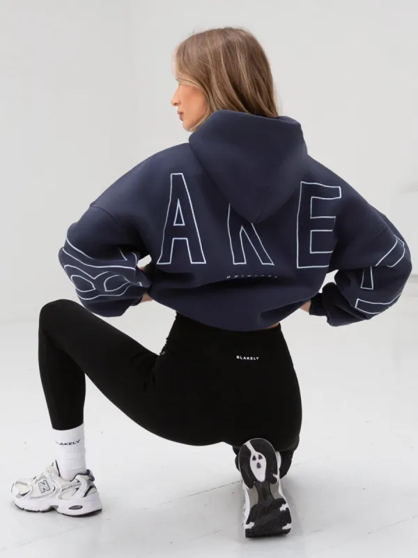 Embroidered Isabel Oversized Hoodie - Soft Blue sold by Blakely