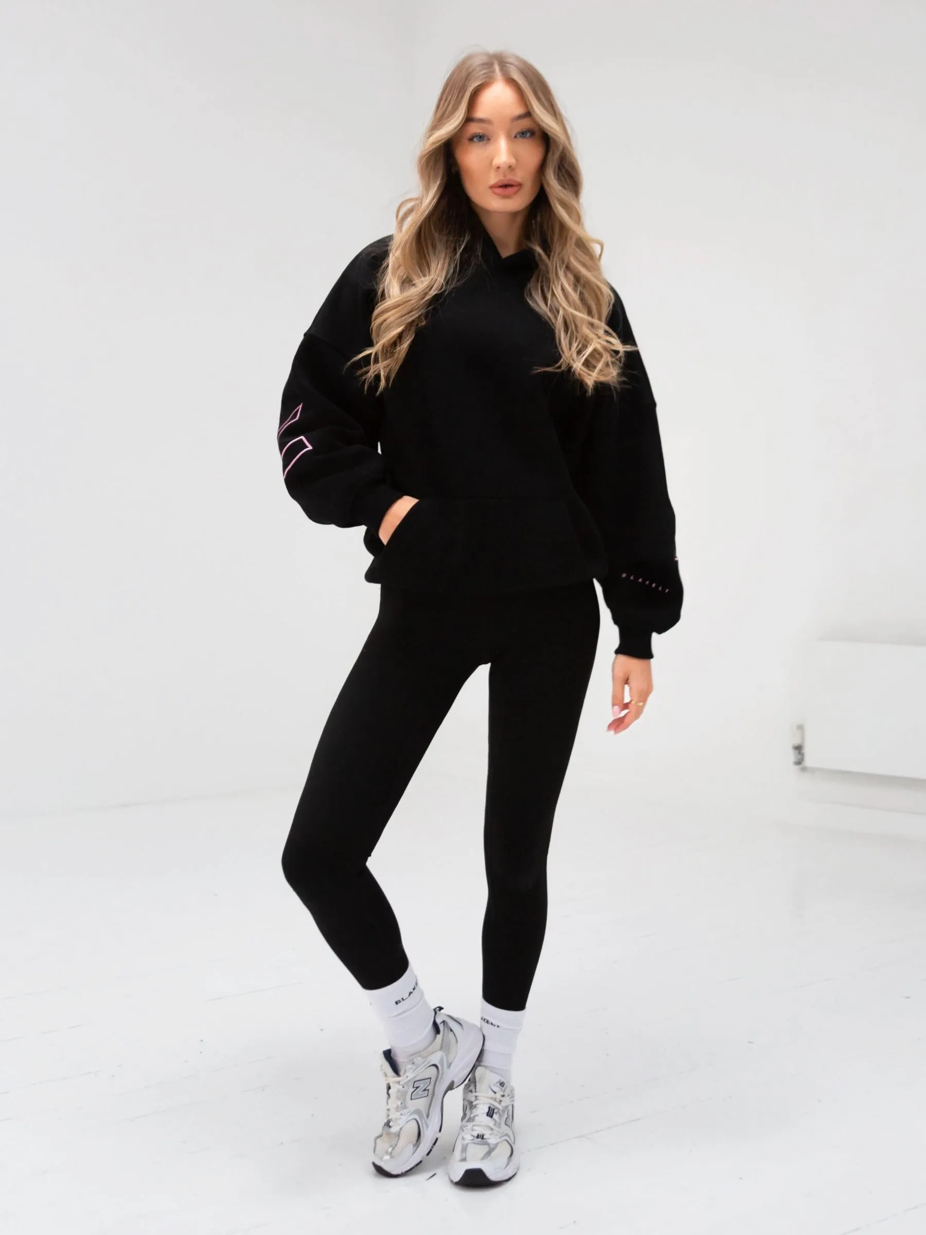 Embroidered Isabel Oversized Hoodie - Ultra Pink sold by Blakely product image thumbnail 4