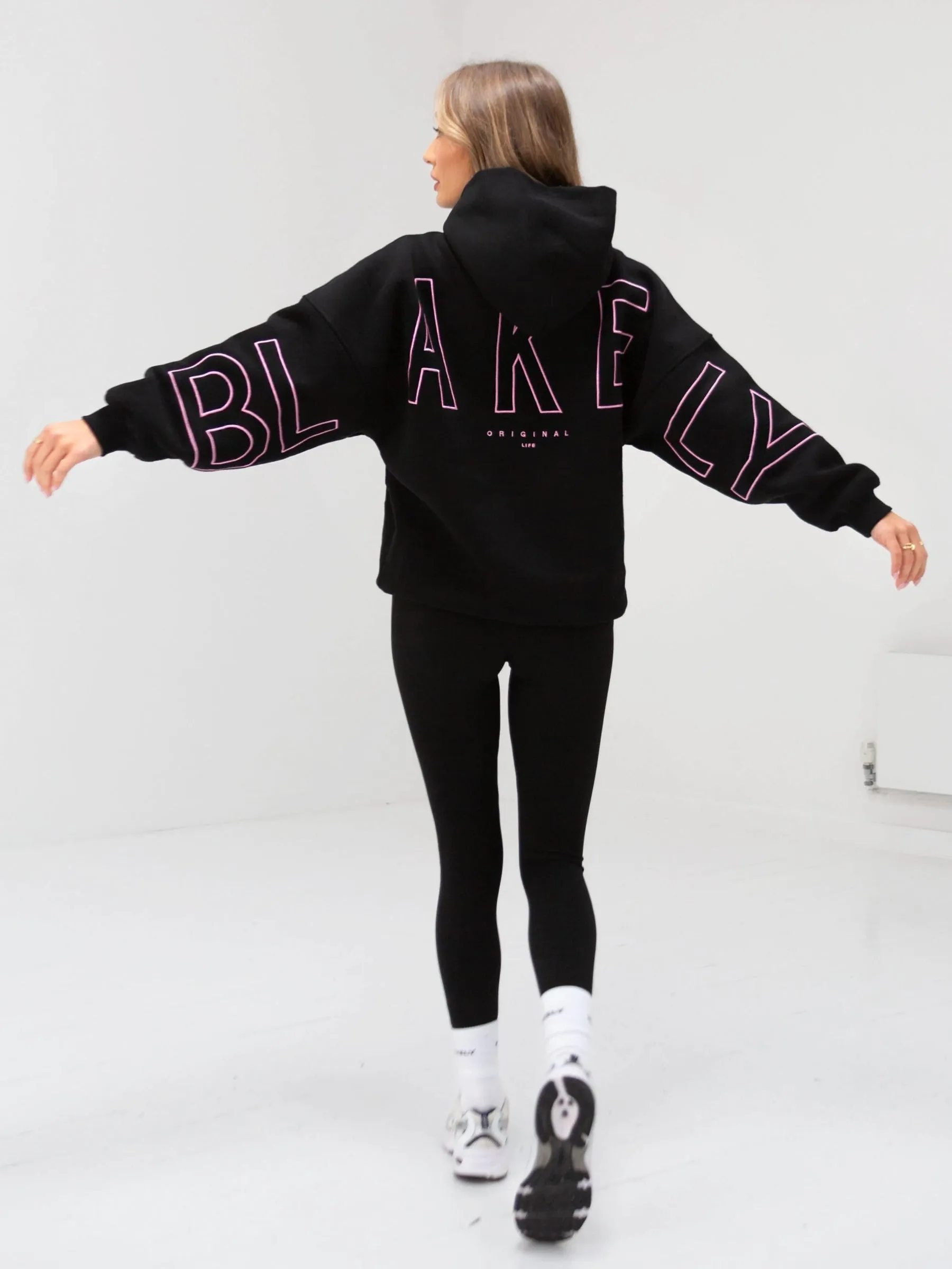 Embroidered Isabel Oversized Hoodie - Ultra Pink sold by Blakely product image thumbnail 3