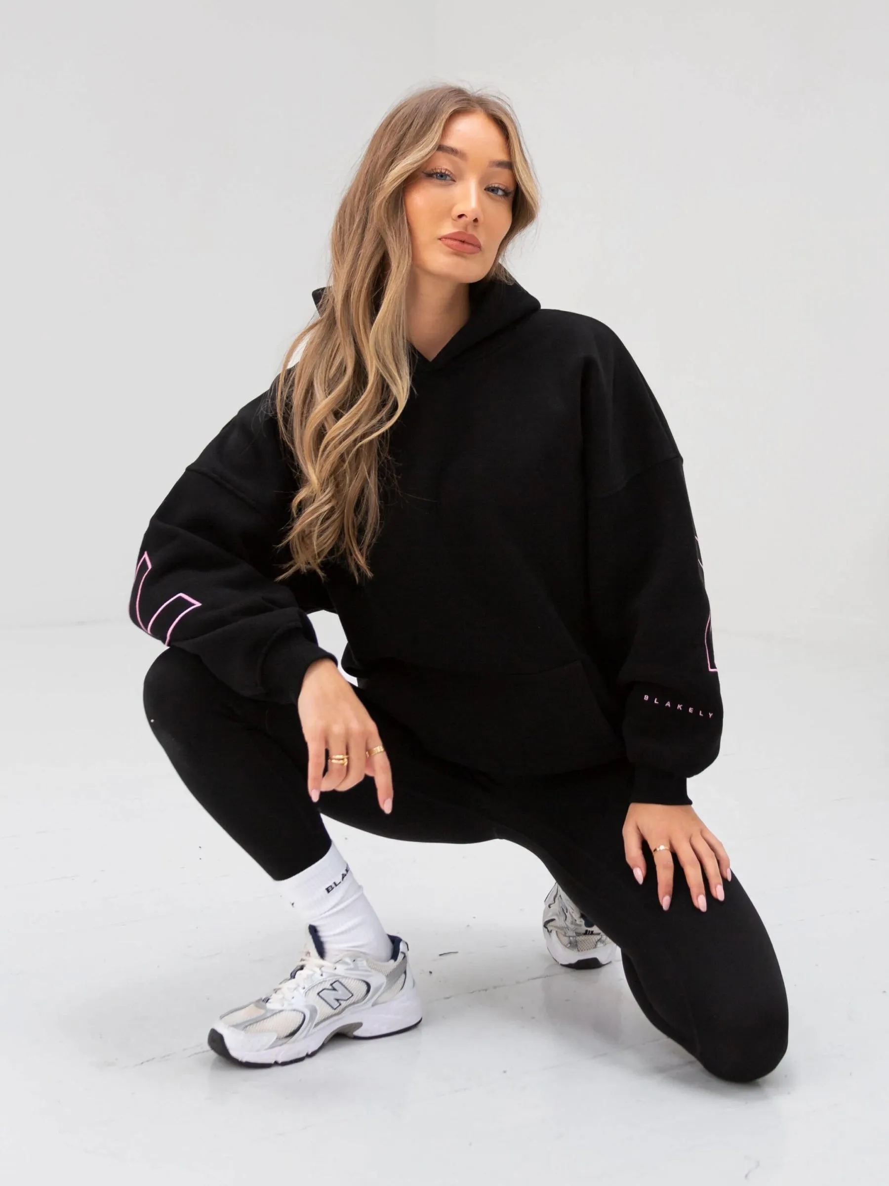 Embroidered Isabel Oversized Hoodie - Ultra Pink sold by Blakely product image thumbnail 2