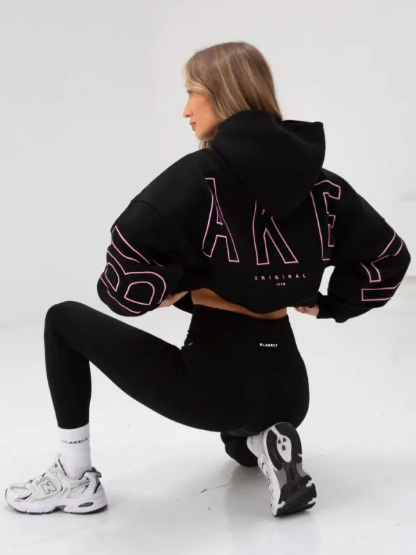 Embroidered Isabel Oversized Hoodie - Ultra Pink sold by Blakely