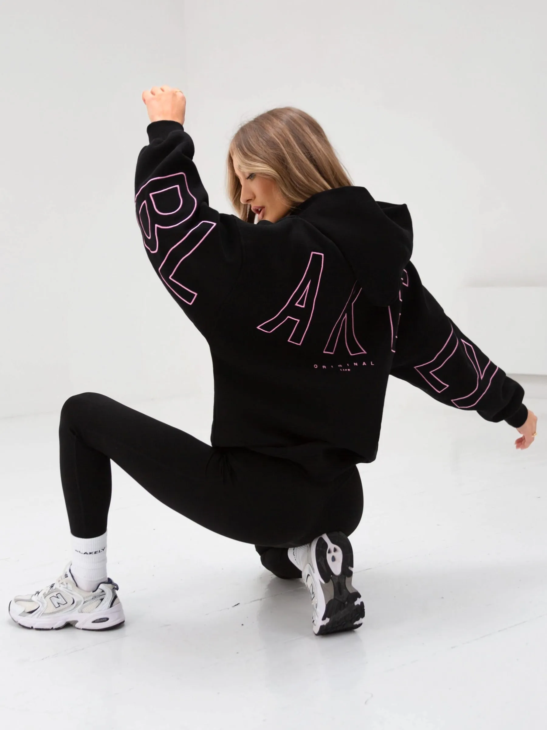 Embroidered Isabel Oversized Hoodie - Ultra Pink sold by Blakely product image thumbnail 5