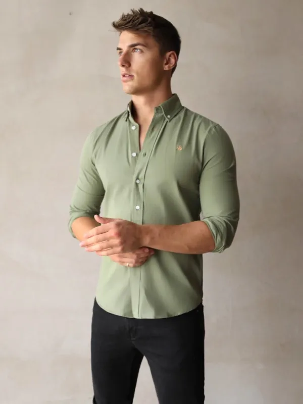 Vienna Slim Fit Shirt - Fern Green sold by Blakely
