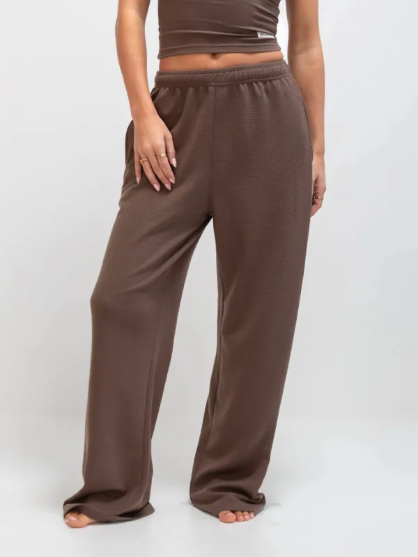 Soft Waffle Trousers - Brown sold by Blakely