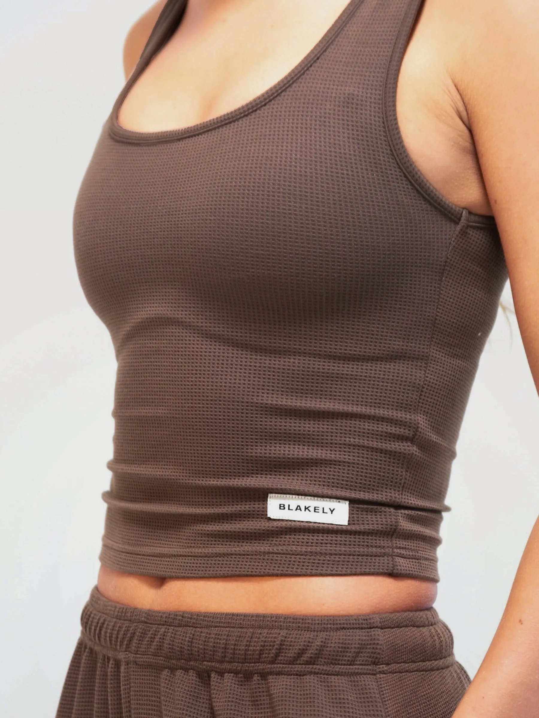Soft Waffle Vest Top - Brown sold by Blakely product image thumbnail 4