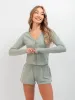Soft Waffle Shorts - Sage Green sold by Blakely
