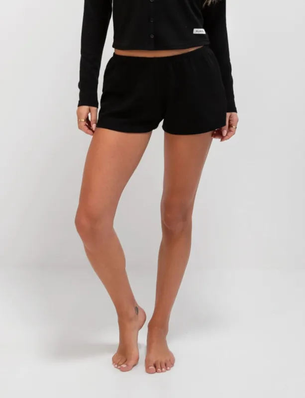 Soft Waffle Shorts - Black sold by Blakely