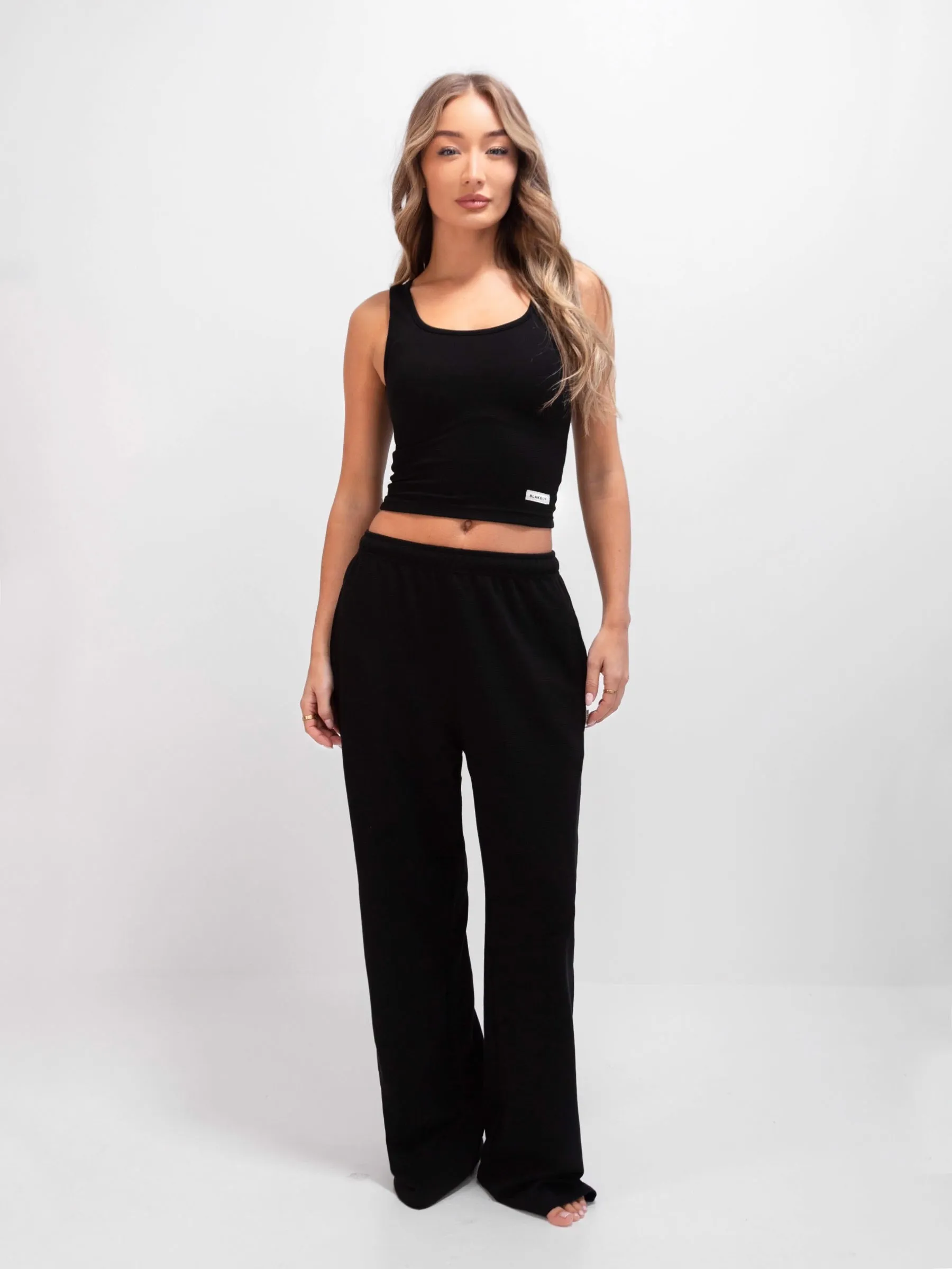 Soft Waffle Vest Top - Black sold by Blakely product image thumbnail 3