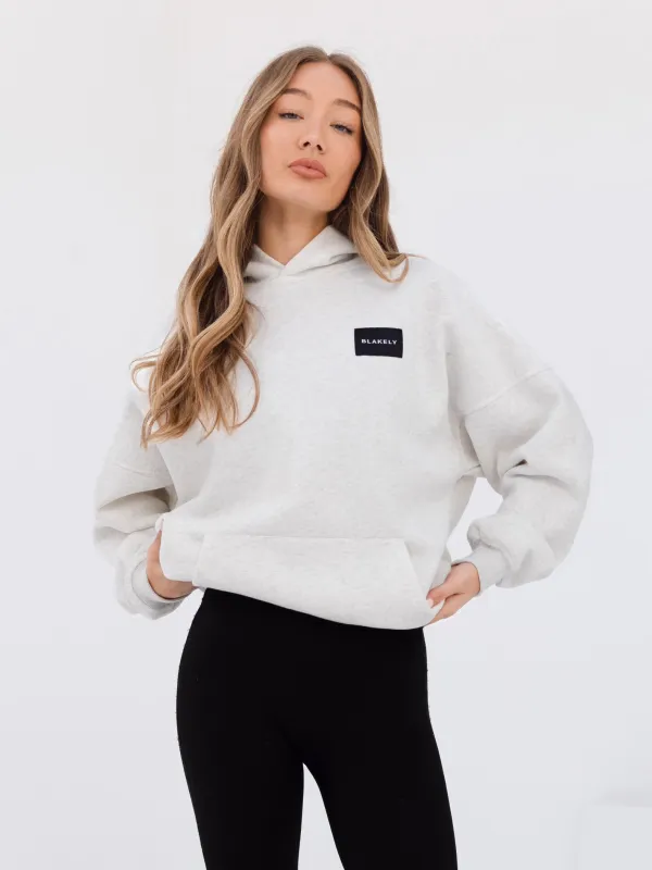 Label Oversized Hoodie - Marl White sold by Blakely