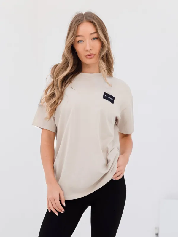 Label Oversized T-Shirt - Bone sold by Blakely