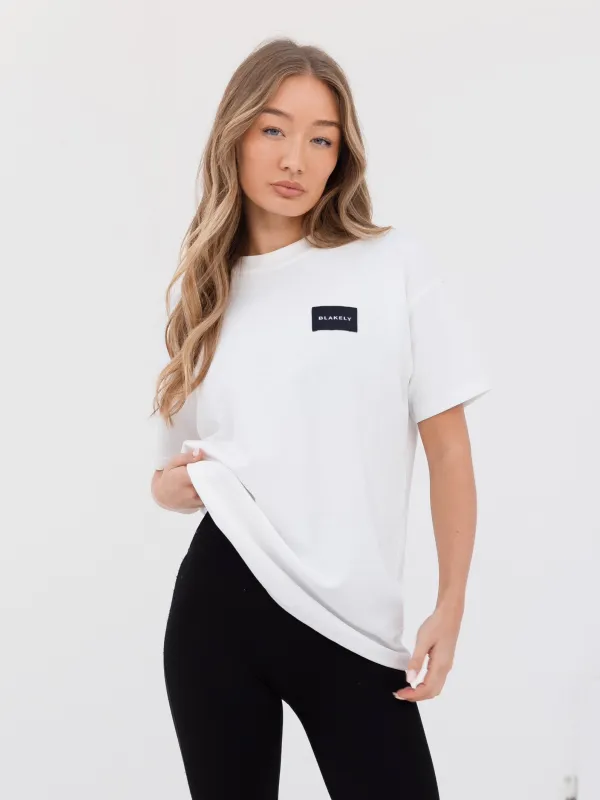 Label Oversized T-Shirt - Flat White sold by Blakely