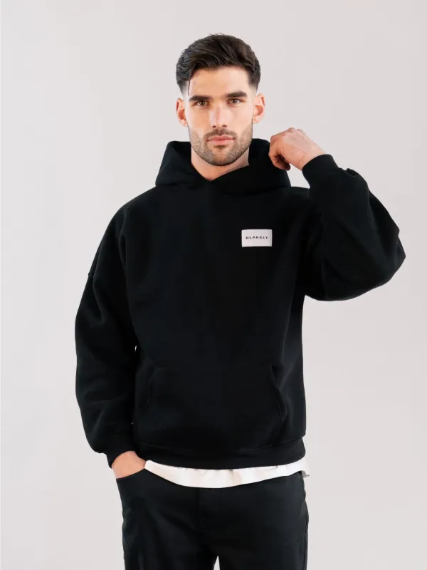 Label Relaxed Hoodie - Black sold by Blakely