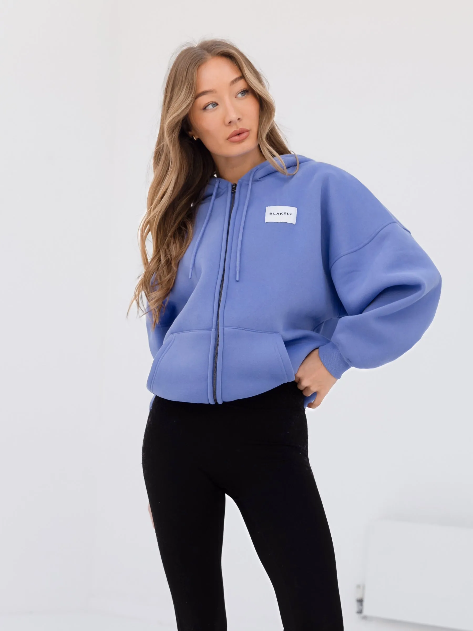 Label Full Zip Hoodie - Lilac Blue sold by Blakely product image thumbnail 2