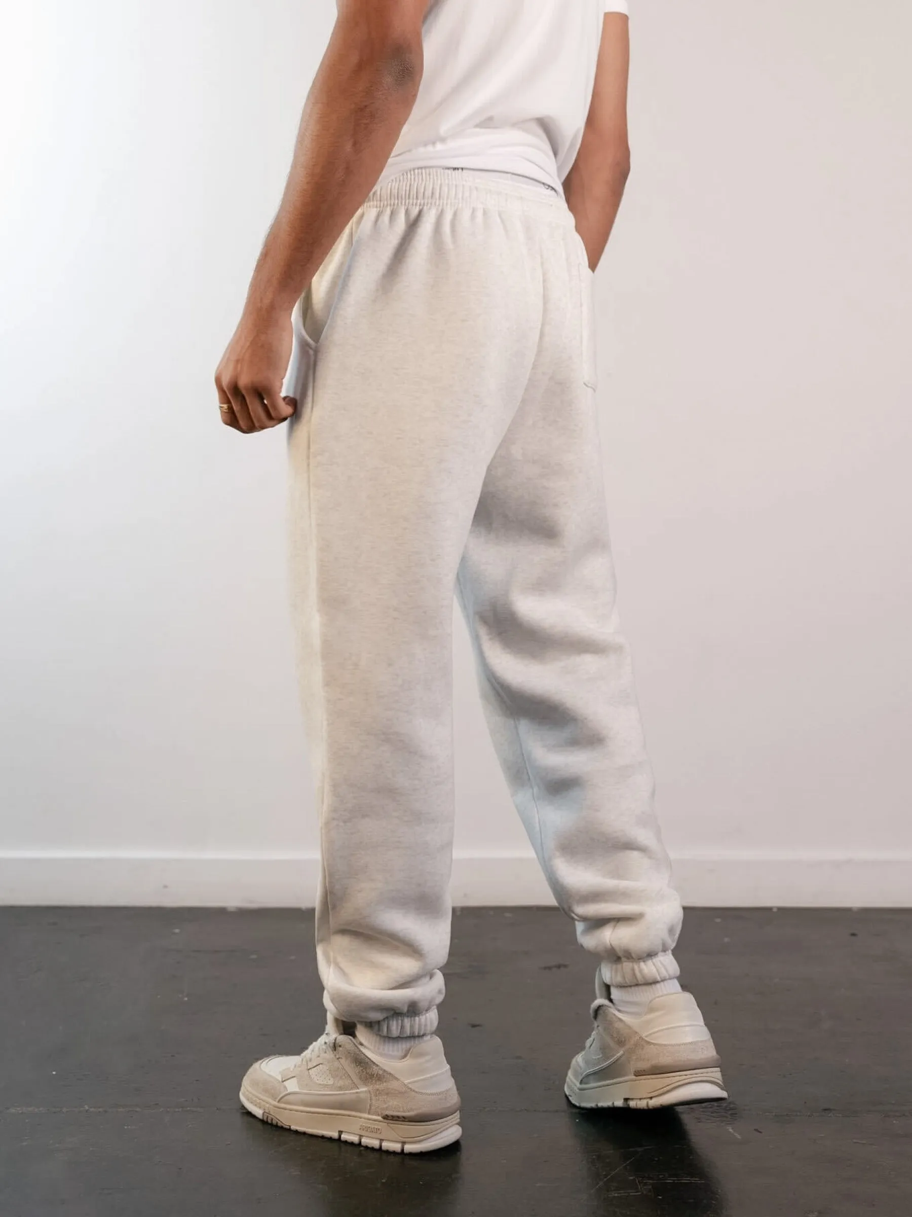 Label Relaxed Sweatpants - Marl White sold by Blakely product image thumbnail 3