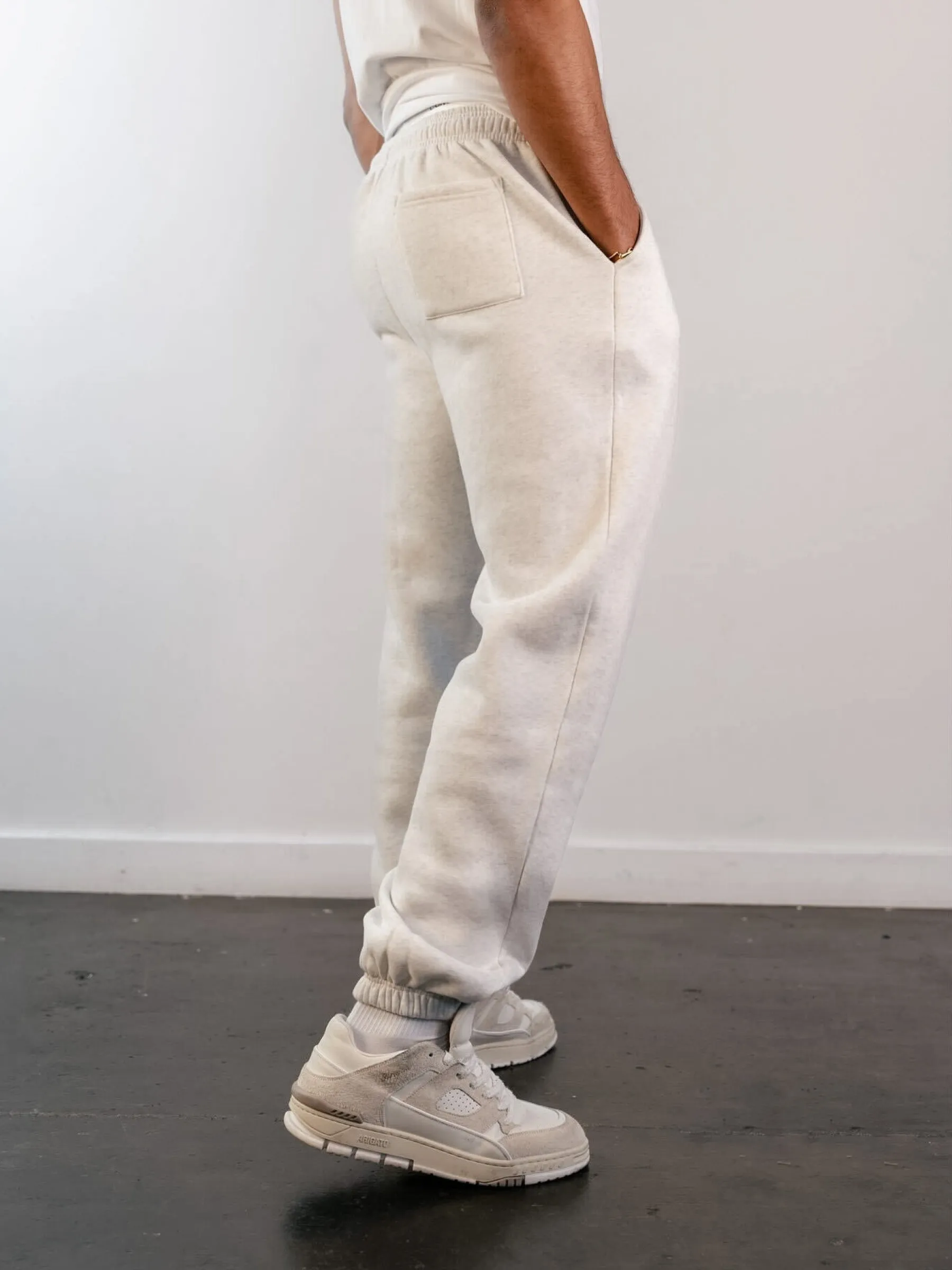 Label Relaxed Sweatpants - Marl White sold by Blakely product image thumbnail 5