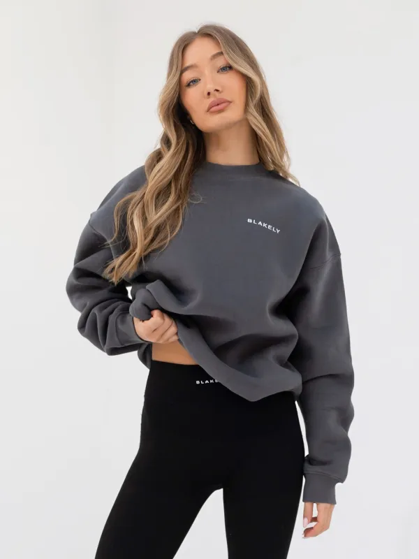 Series Oversized Jumper - Charcoal sold by Blakely