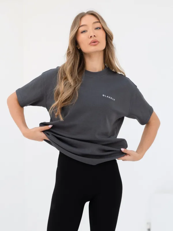 Series Oversized T-Shirt - Charcoal sold by Blakely