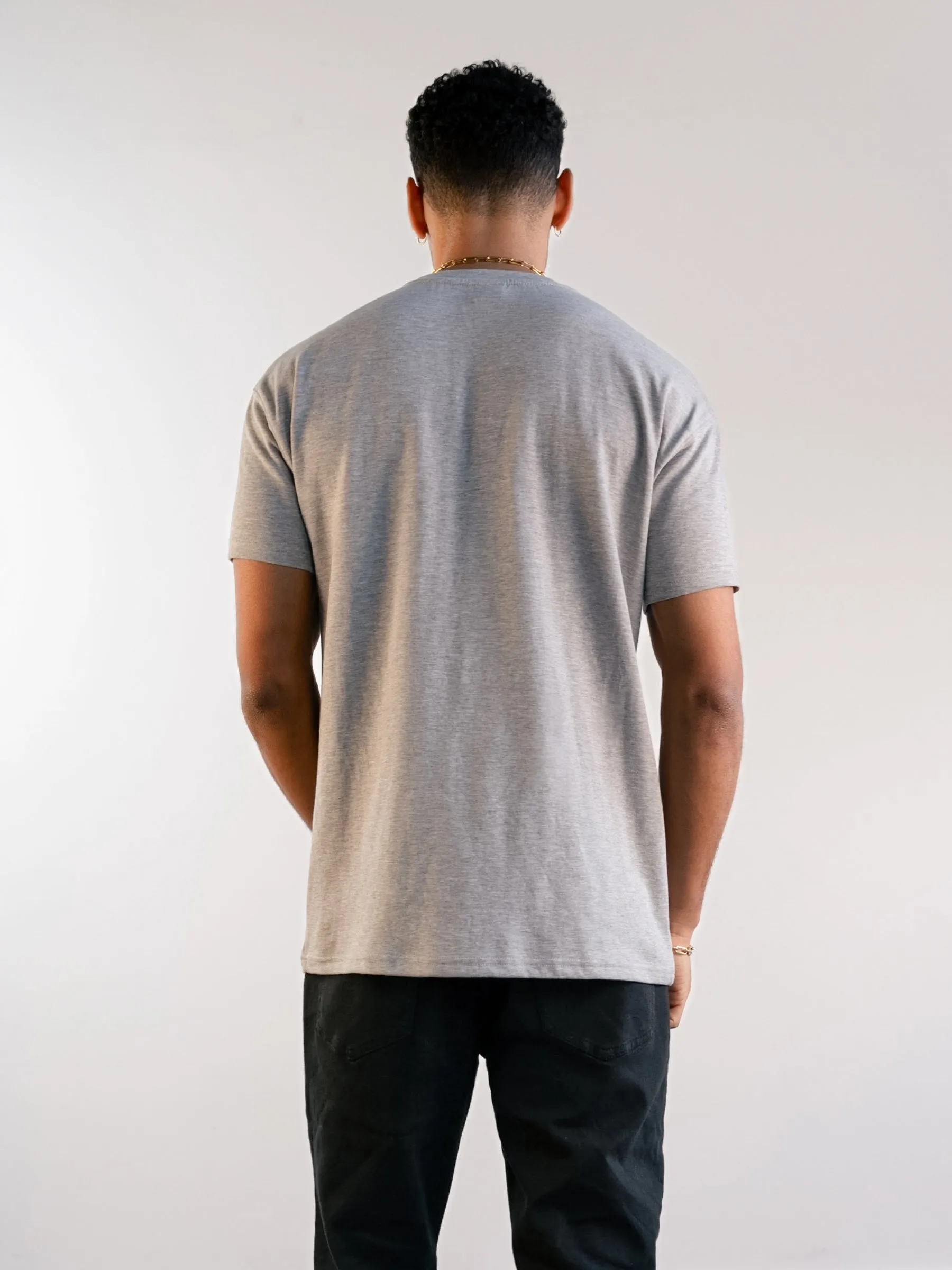 Label Relaxed T-Shirt - Marl Grey sold by Blakely product image thumbnail 3