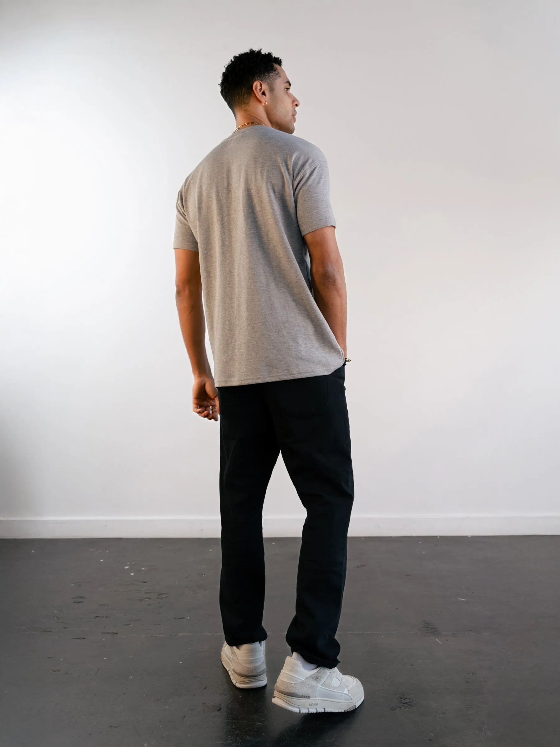 Label Relaxed T-Shirt - Marl Grey sold by Blakely product image thumbnail 5