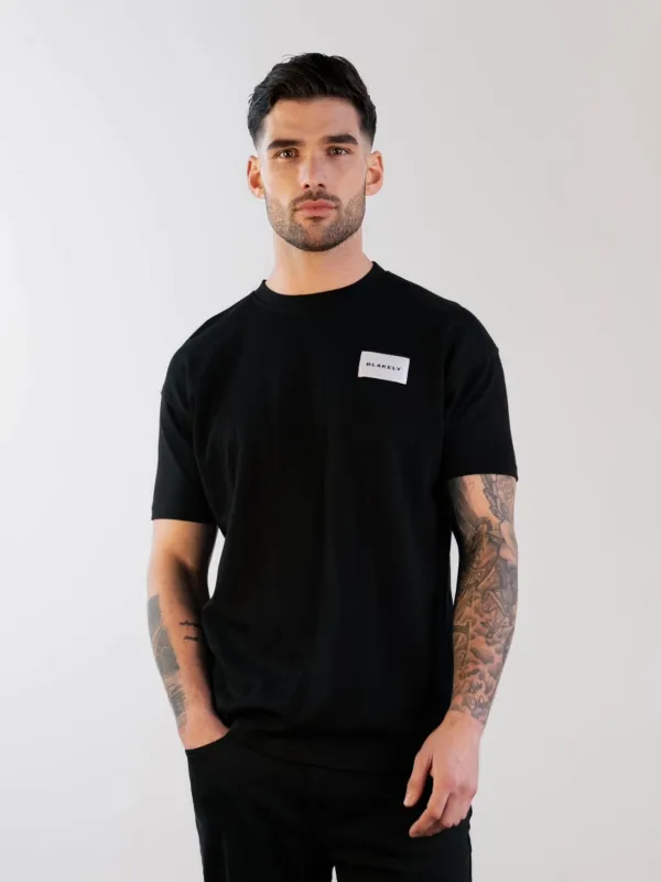 Label Relaxed T-Shirt - Black sold by Blakely