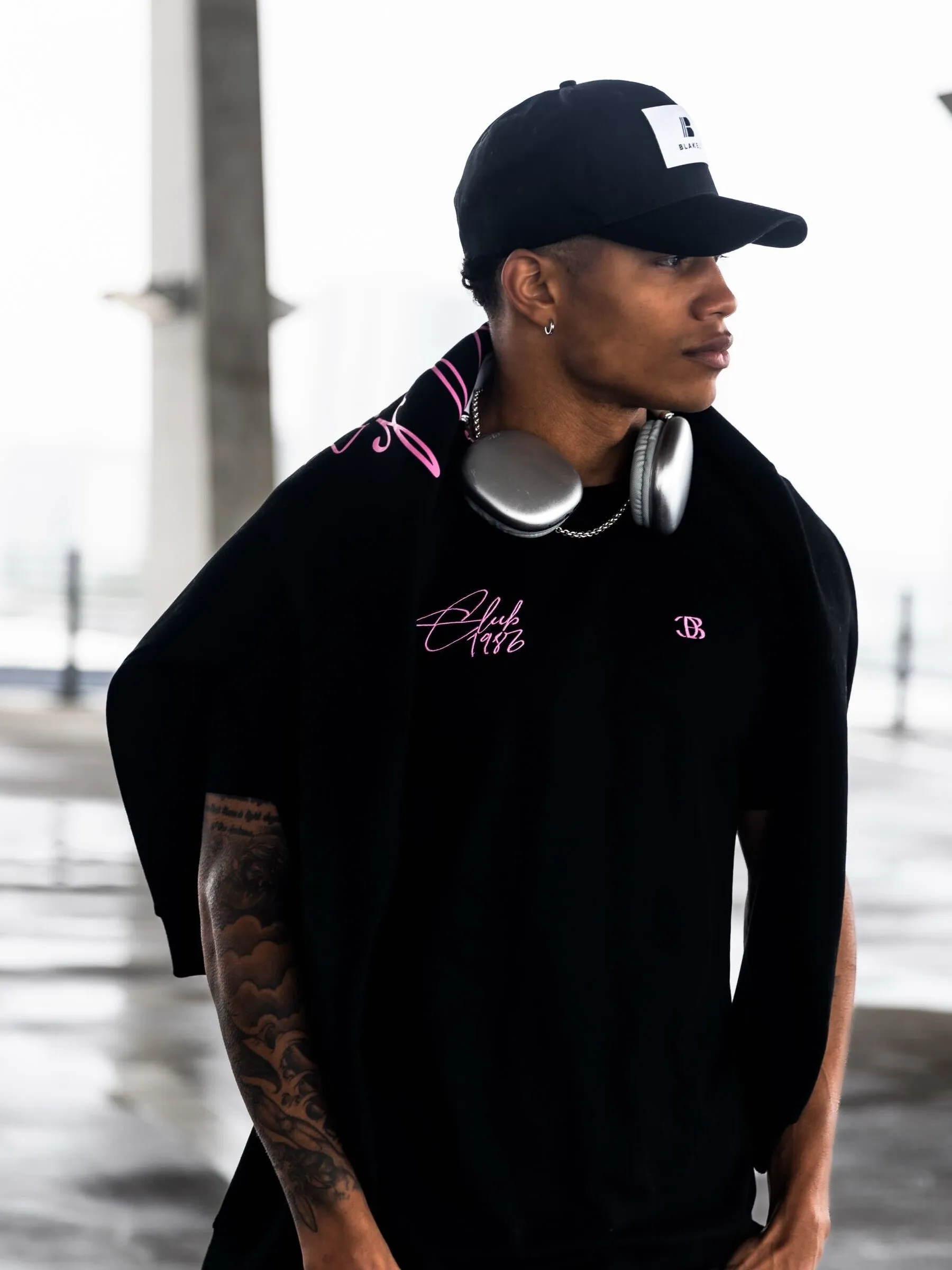 Club Relaxed T-Shirt - Black & Pink sold by Blakely product image thumbnail 2