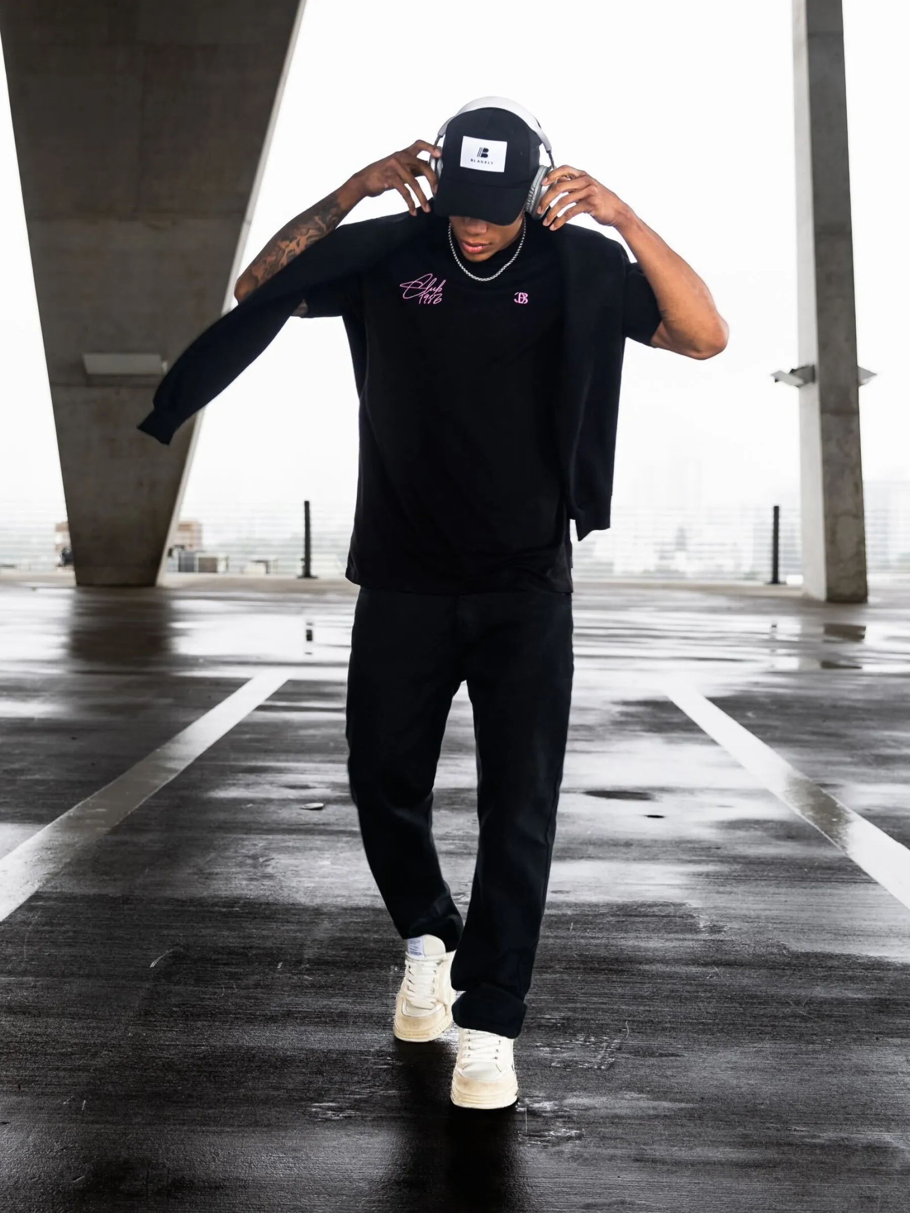 Club Relaxed T-Shirt - Black & Pink sold by Blakely product image thumbnail 4